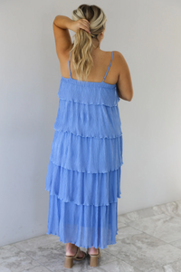 Called The Rain Maxi Dress: Blue