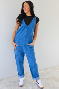 No Complaints Overalls: Dark Denim