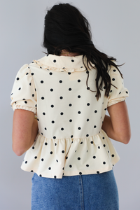 Girly Girl Top: Cream/Black