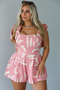 She's All That Romper: Pink/Cream