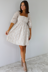 Dainty Darling Dress: Ivory/White