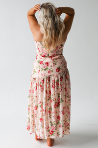 A New Beginning Maxi Dress: Pink/Multi Floral