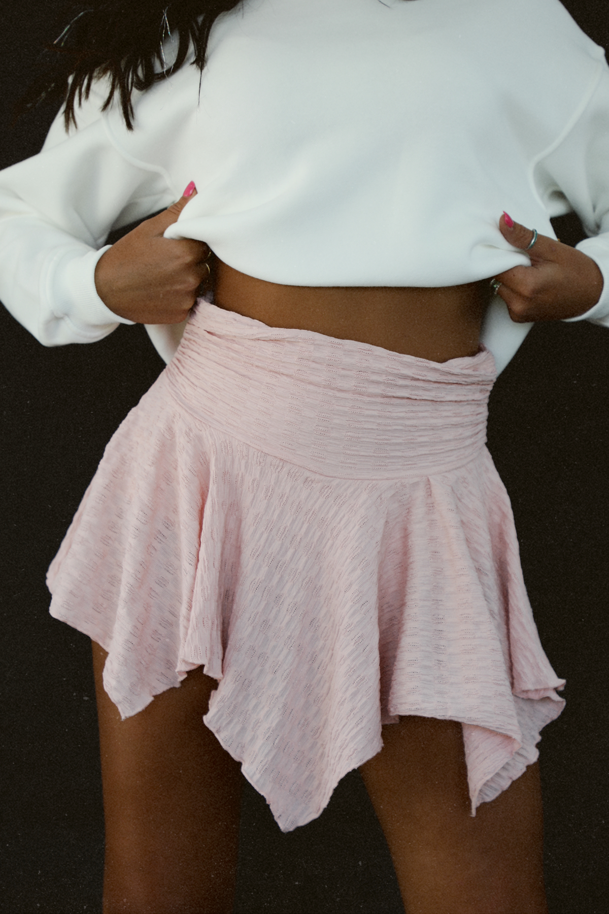 Taillights In The Dust Skort: Blush Pink