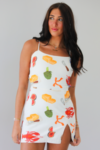 Bar Harbor Dress: Cream/Multi