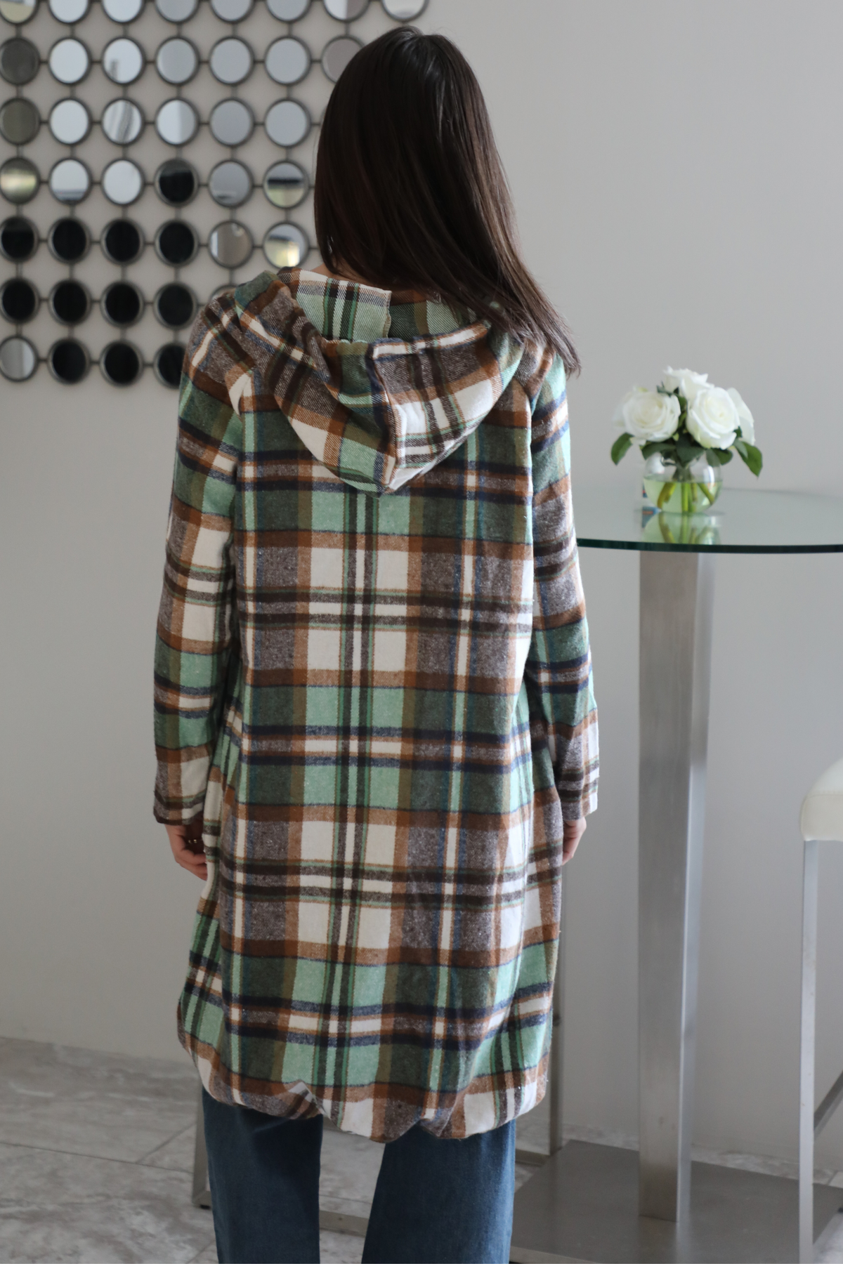 Pretty Plaid Shacket: Green Plaid