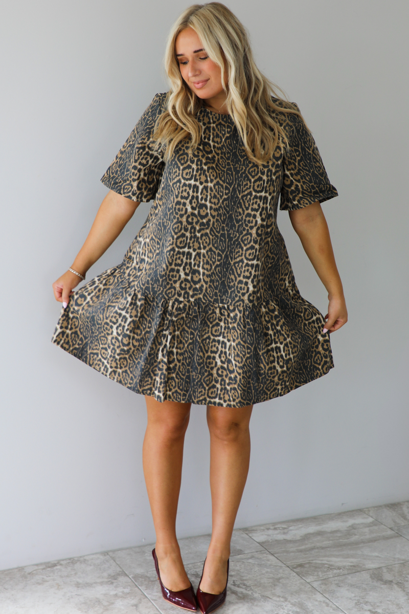 All Figured Out Dress: Leopard