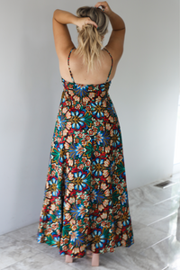 Look Around Maxi Dress: Black/Multi