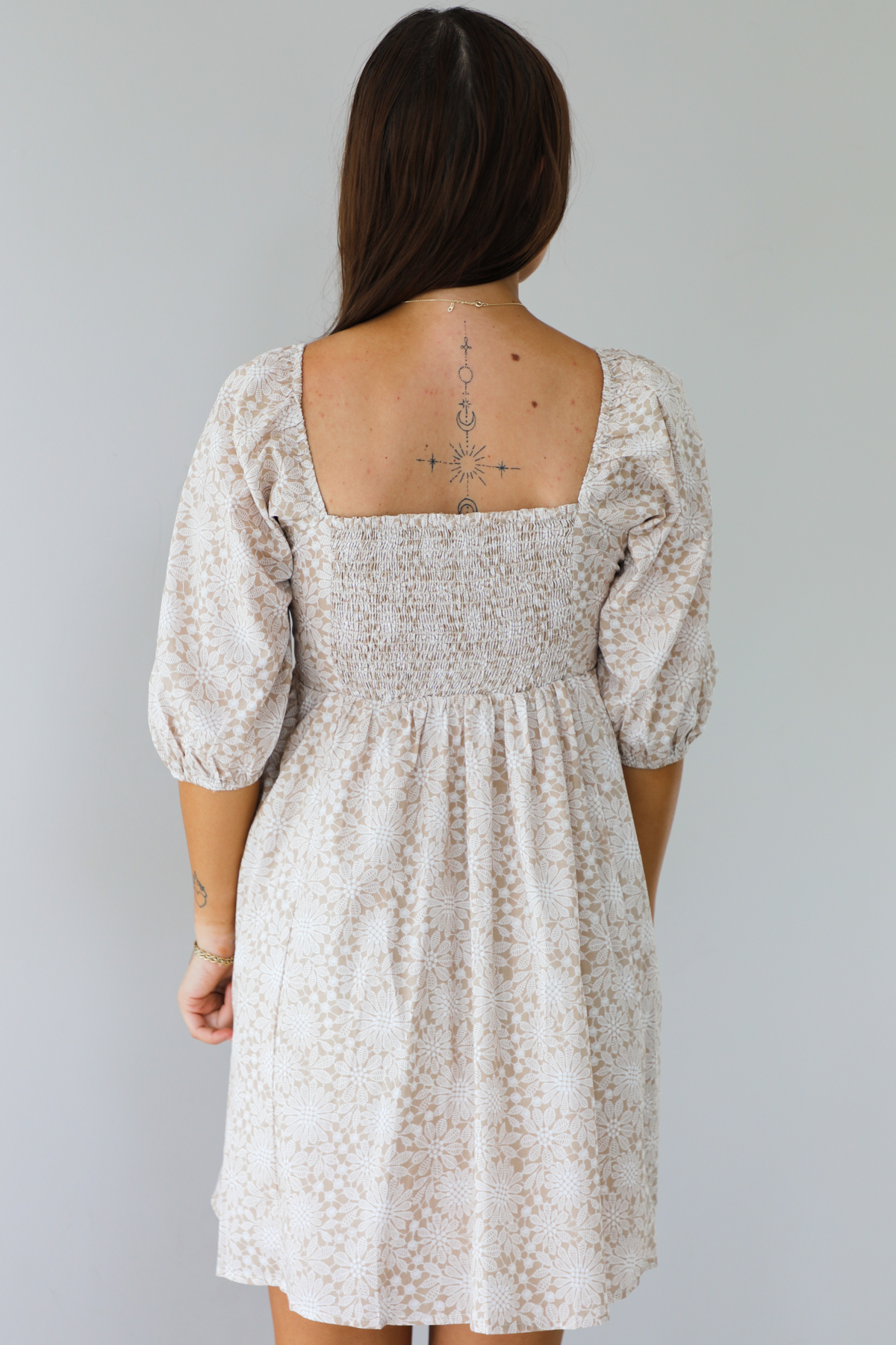 Dainty Darling Dress: Ivory/White