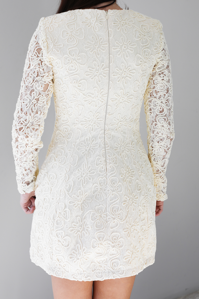 So Detailed Dress: Ivory/Black