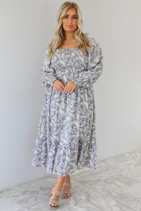 Cool Harbor Maxi Dress: Grey/Multi