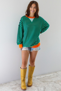 Casual Stroll Sweater: Green/Multi