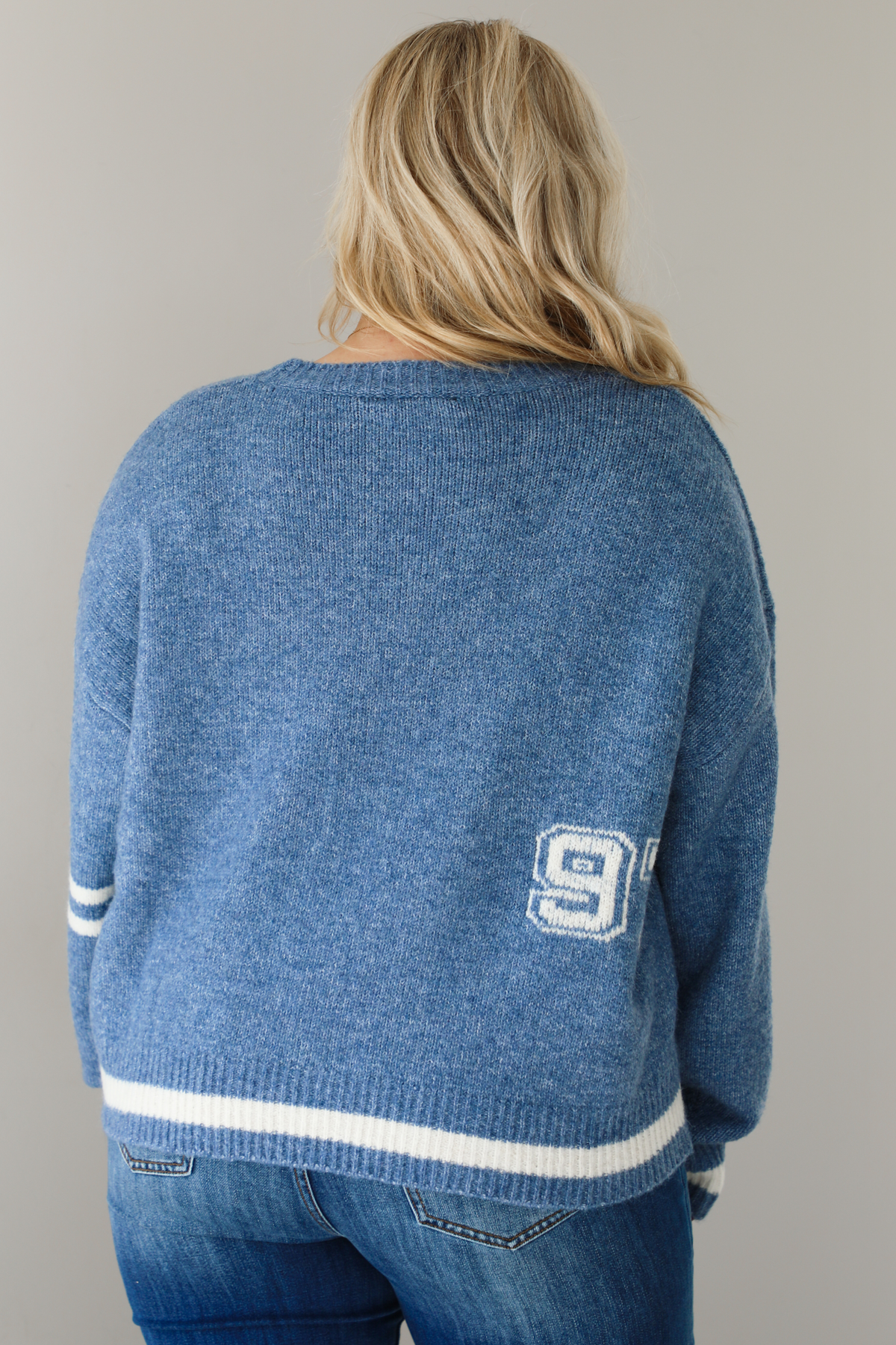 97 Sweater: Blue/White