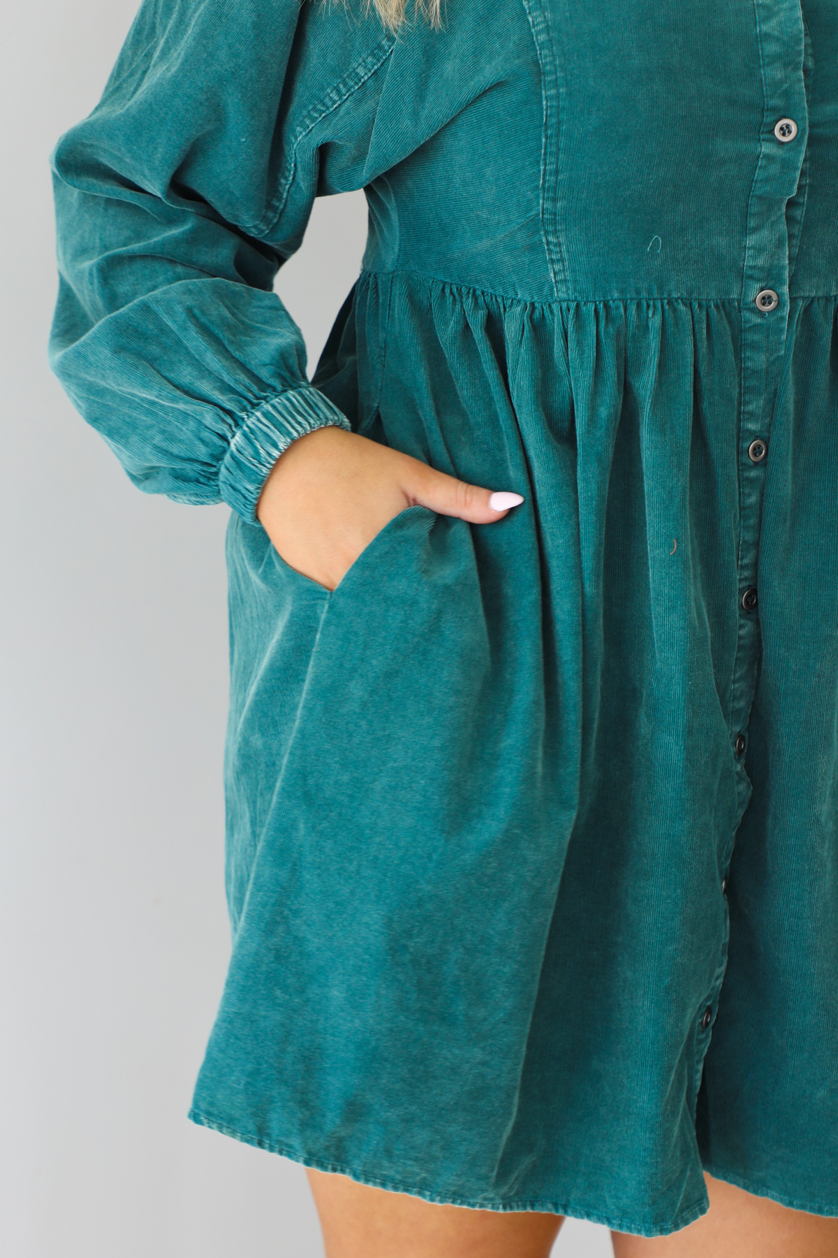 Figure It Out Dress: Dark Teal