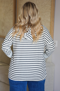 Simple Stripes Pull-Over: White/Black