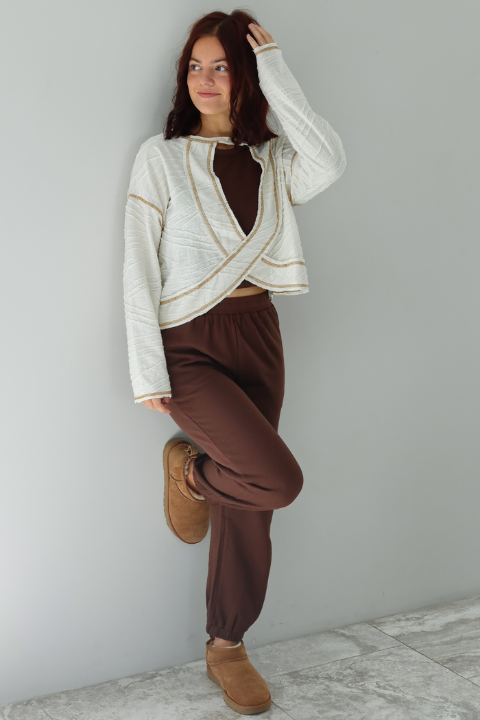 Either Way Sweater: Ivory/Caramel