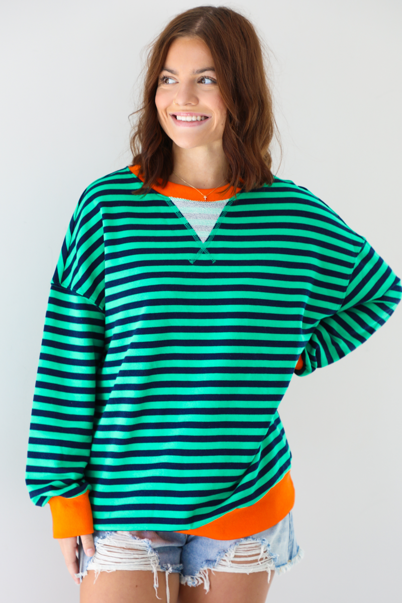 Casual Stroll Sweater: Green/Multi