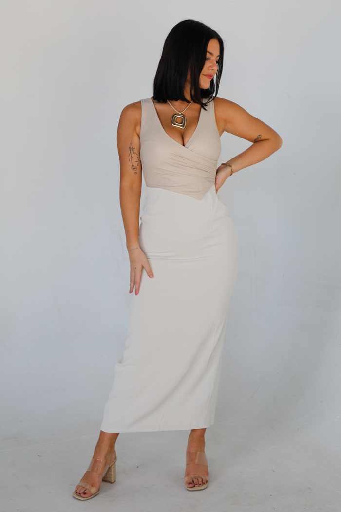 To The Event Maxi Dress: Ivory/Cream