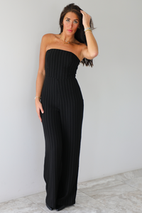 Admired From Afar Jumpsuit: Black/White