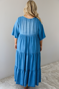 Timeless Beauty Maxi Dress: Denim