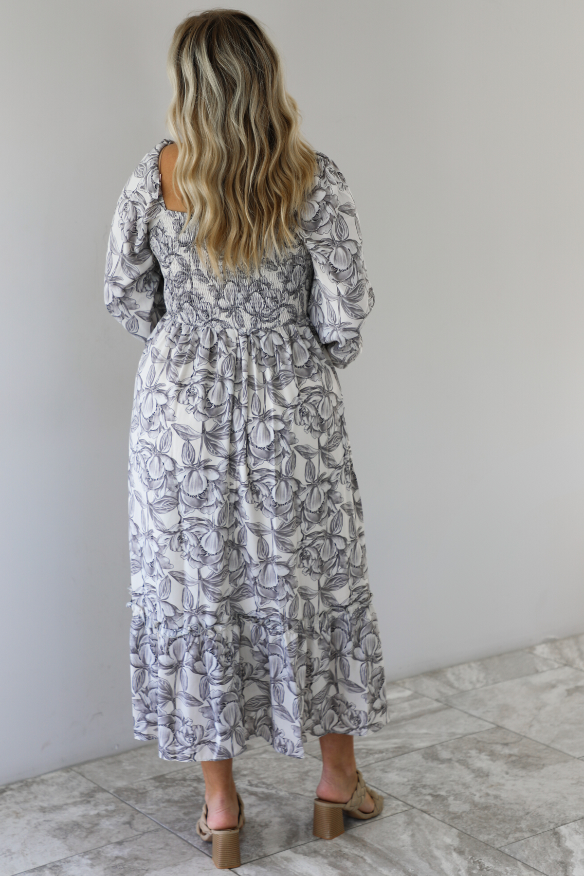 Cool Harbor Maxi Dress: Grey/Multi