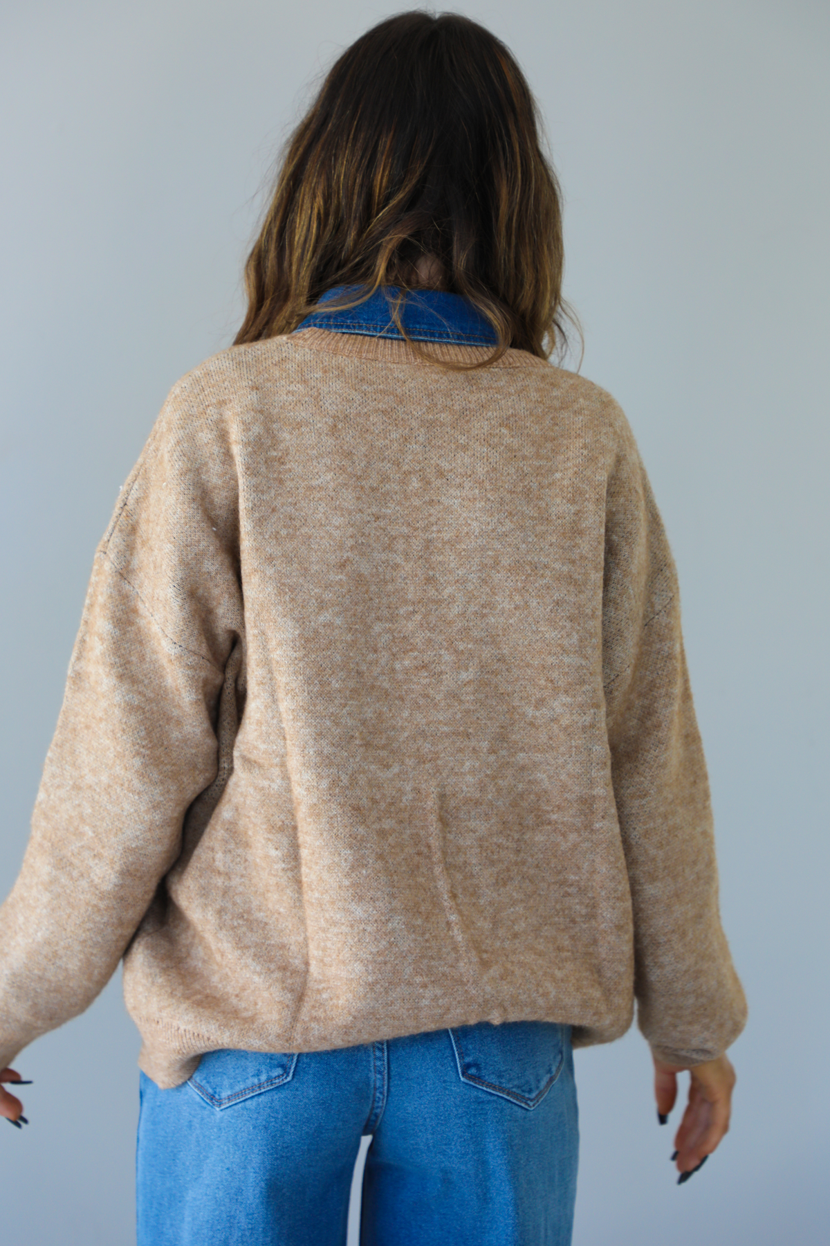 "Look Cows" Sweater: Mocha/Multi