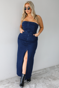 Let's Not Forget Maxi Dress: Dark Denim