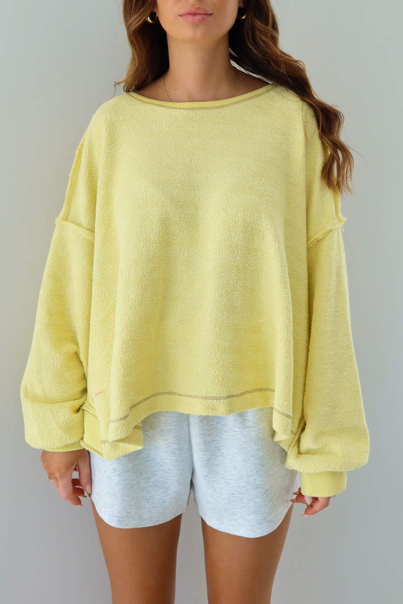 All Weekend Long Sweater: Chartreuse