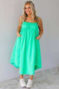 Frolic In The Sun Midi Dress: Spearmint