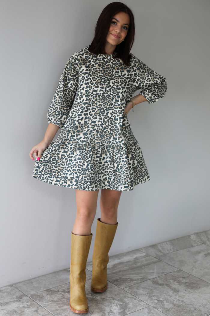 Take Me Back Dress: Leopard