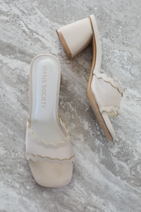 Warm Days Kitten Heels: Cream