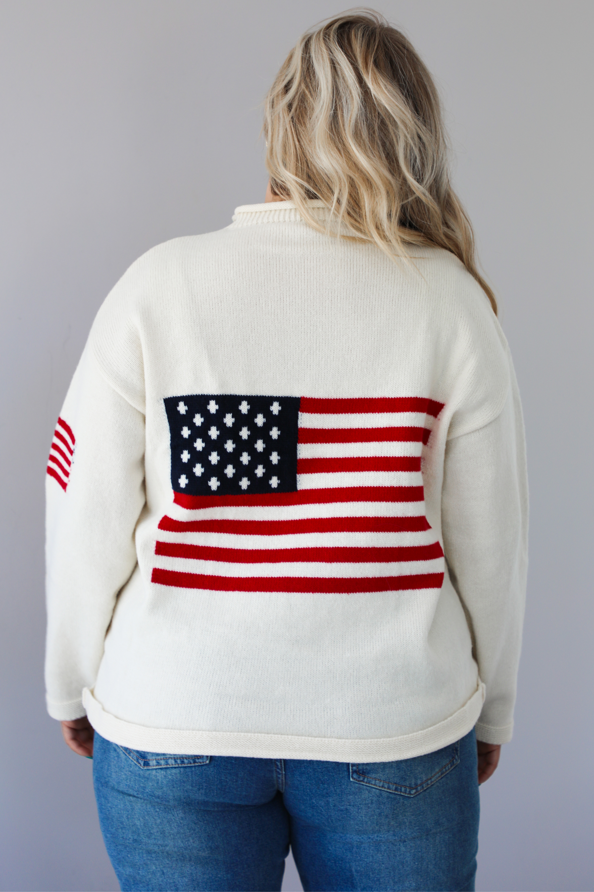 Patriotic Sweater: Cream/Multi