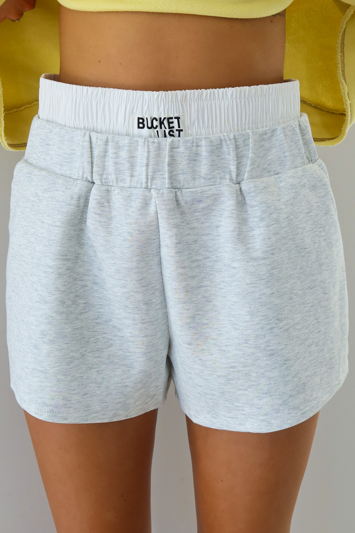 Last Chance Shorts: Heather Grey/White