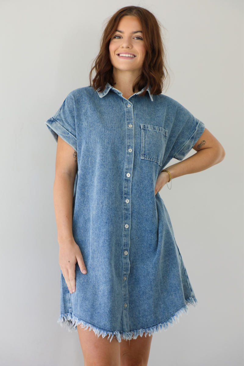 Stir Things Up Dress: Denim