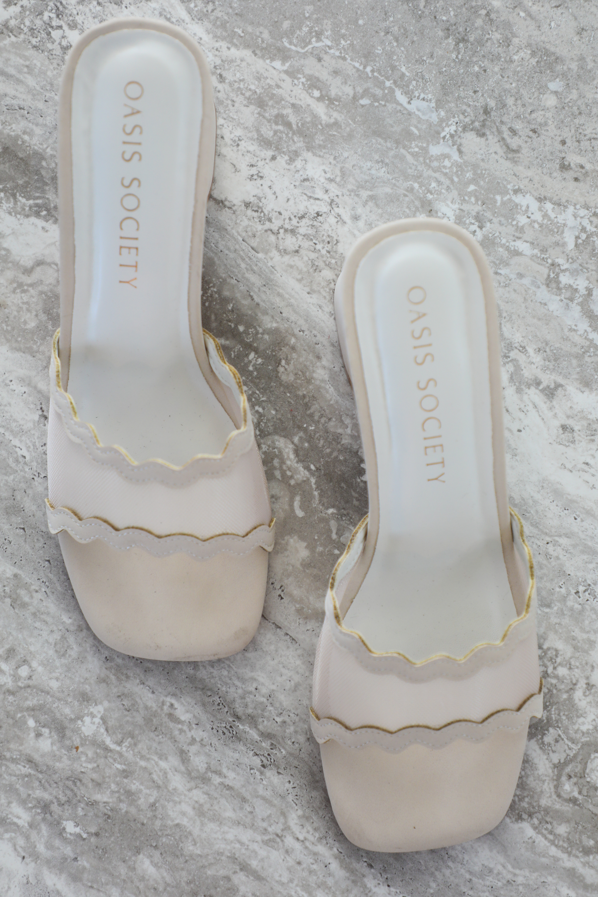 Warm Days Kitten Heels: Cream