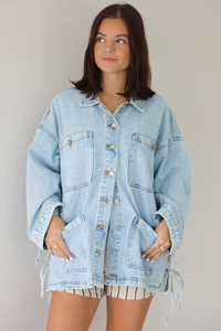 Oversized Denim Jacket: Lightwash Denim