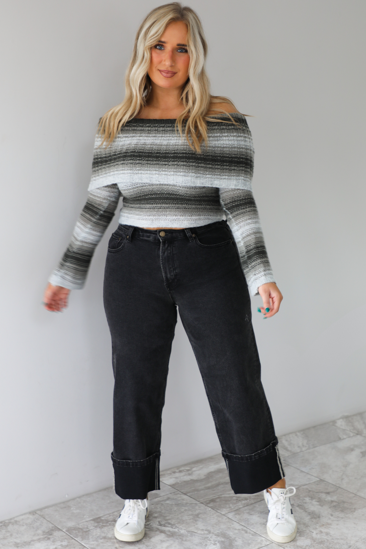 Cozier Than Ever Top: Black/Multi