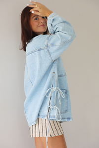 Oversized Denim Jacket: Lightwash Denim