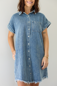 Stir Things Up Dress: Denim