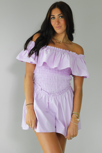 So Many Ways Romper: Lavender