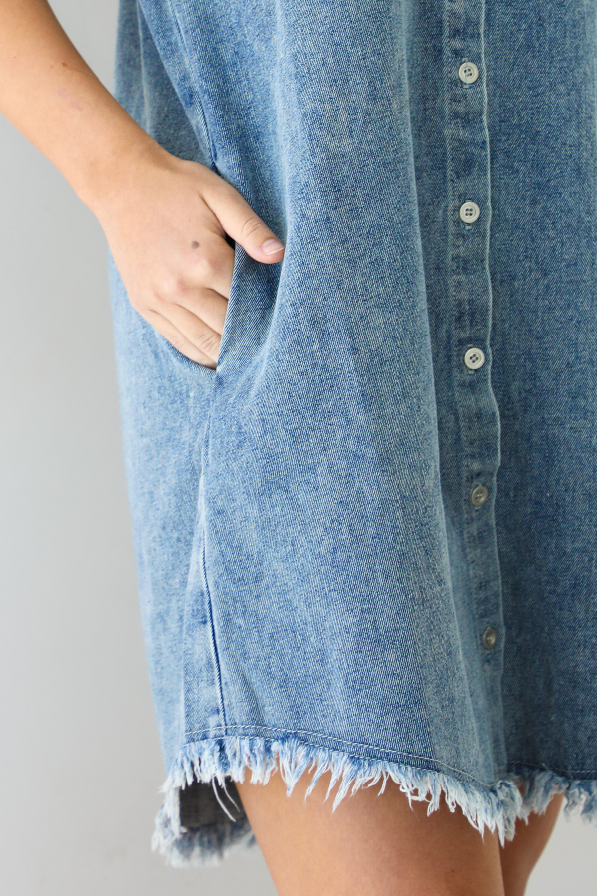 Stir Things Up Dress: Denim