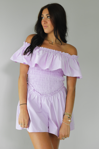 So Many Ways Romper: Lavender