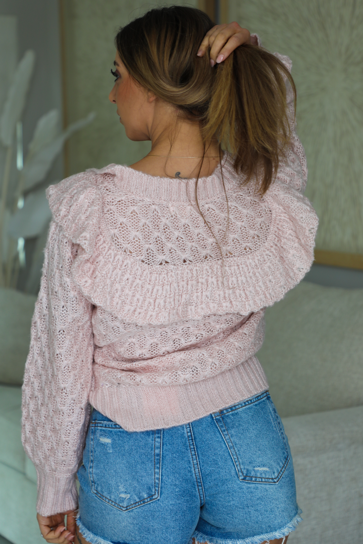 Call Back Sweater: Light Pink