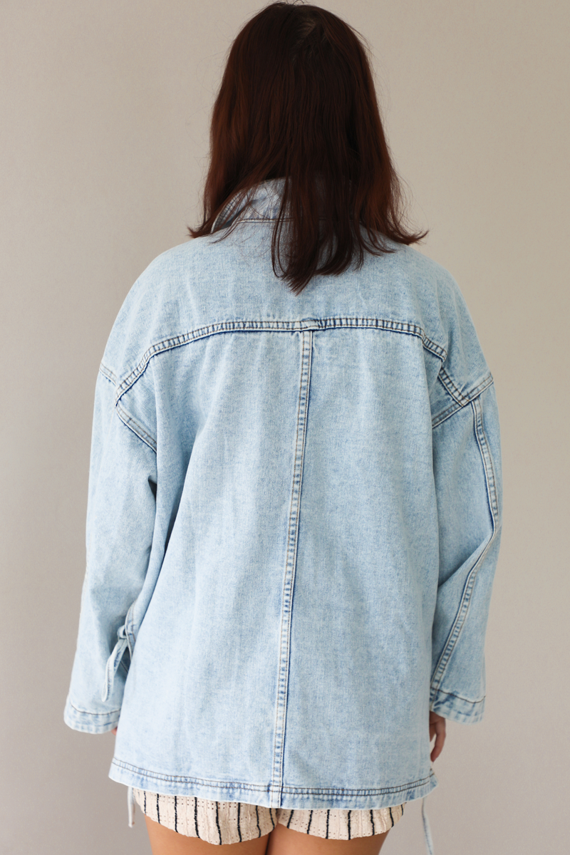 Oversized Denim Jacket: Lightwash Denim