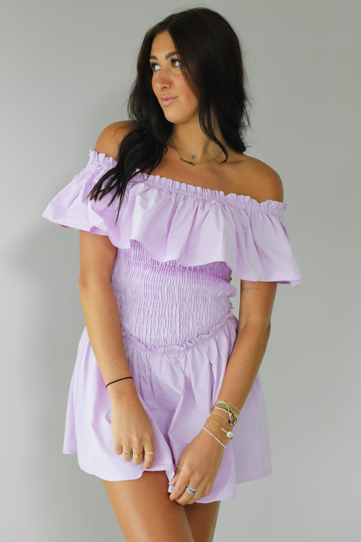 So Many Ways Romper: Lavender