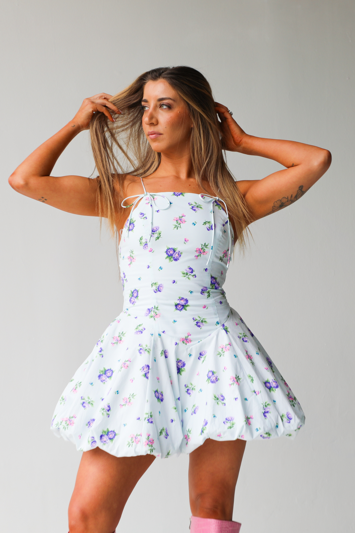 Beauty In Bloom Dress: Baby Blue