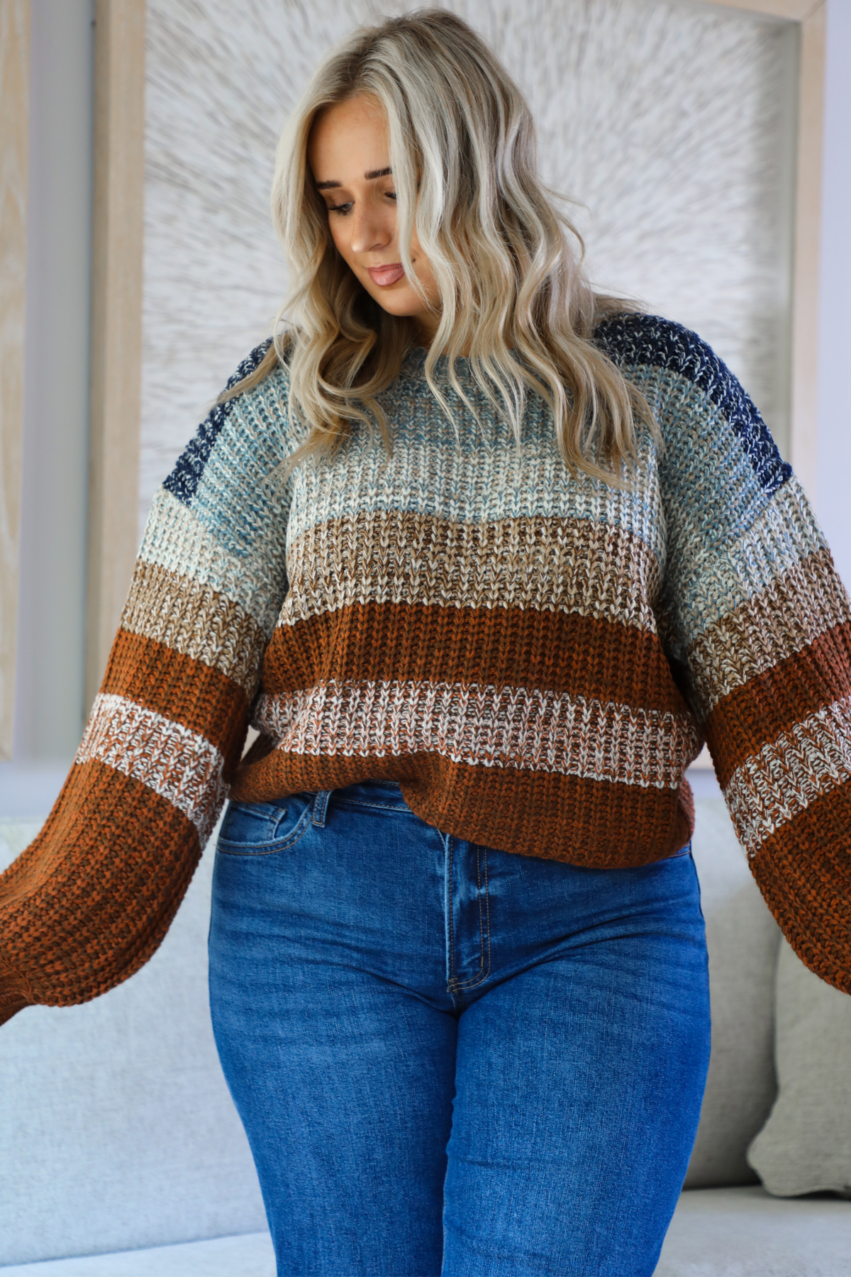 No Idea Sweater: Rust/Multi