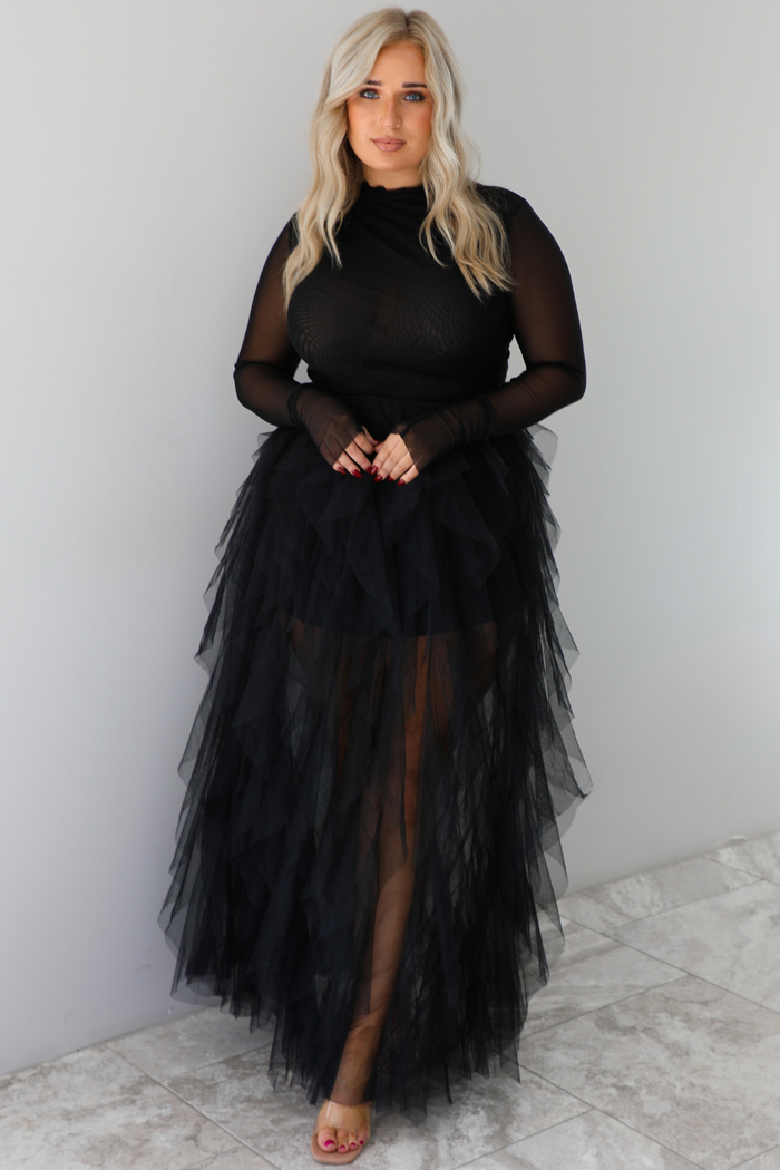 PRE-ORDER: Last Christmas Maxi Dress: Black