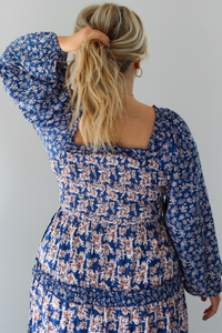 Totally Worth It Midi Dress: Navy/Multi