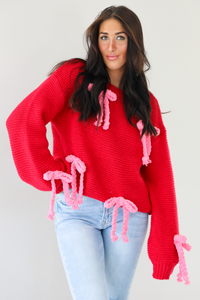 RESTOCK: Wear It Out Chunky Sweater: Red/Pink