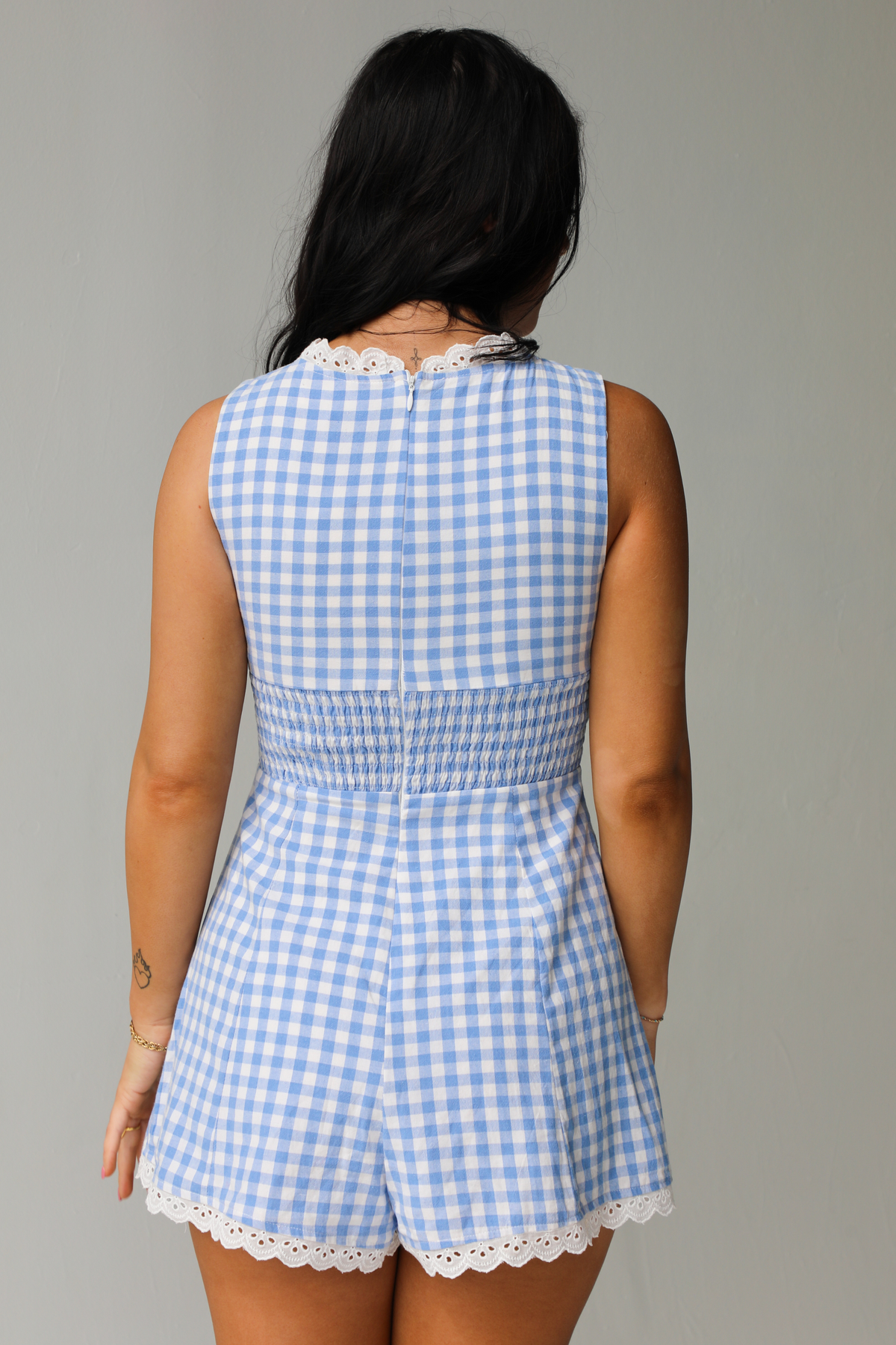 Blue Skies Ahead Romper: Blue